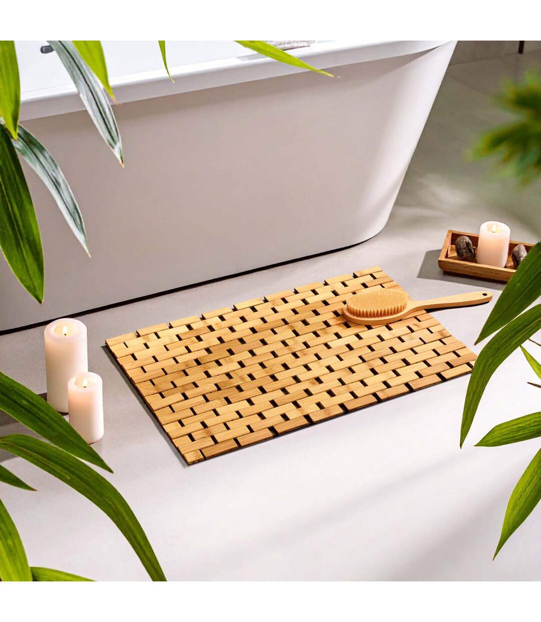 Caillebotis en Bambou Hanoi 38x60cm Naturel-4