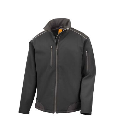 Result Mens Work Guard Ripstop Soft Shell Jacket (Black) - UTPC6929