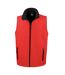 Mens Core Printable Soft Shell Bodywarmer Red Black Result-1