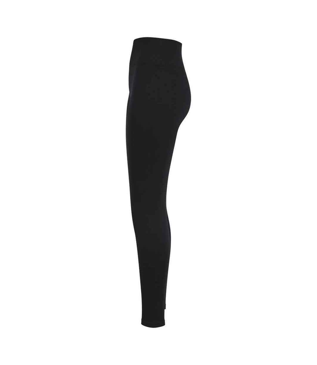 Womens/ladies sculpting leggings black Tombo-3