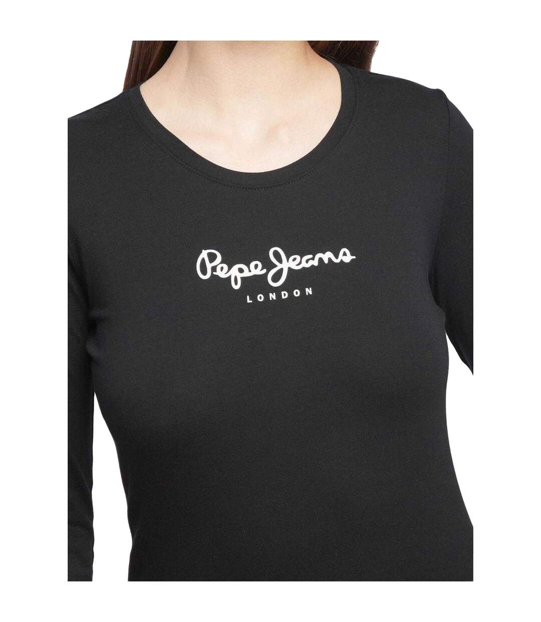 T-shirt Manches Longues New Virginia Femme Noir Pepe Jeans-3