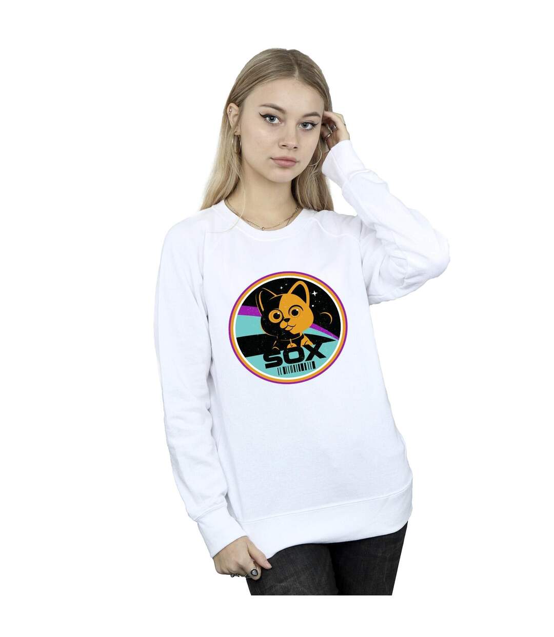Disney Sweat-shirt Lightyear Sox Circle - Femmes/Dames (Blanc) - UTBI25073-2