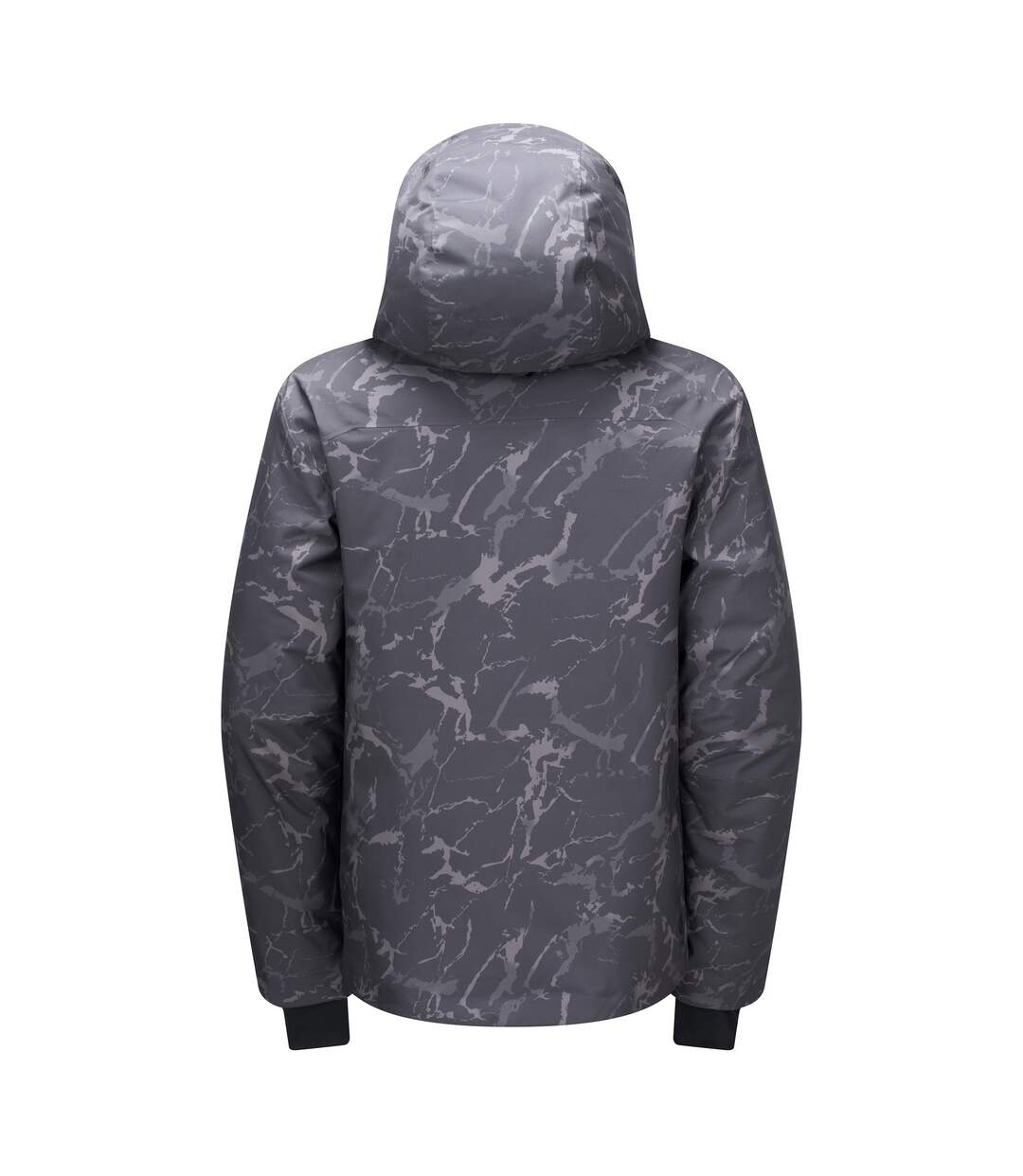 Blouson De Ski À Capuche Et Ourlets Ajustables Motif/style Effet Craquelé Baseplate Homme Gris Foncé Imprimé Dare 2B-3