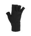 FLOSO Ladies/Womens Winter Fingerless Gloves (Black) - UTMG-32A