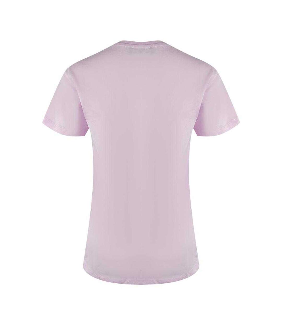Womens/ladies Box Logo Cotton T-shirt Pink Love Moschino-2
