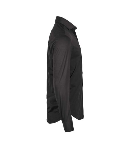 Mens Stretch Active Shirt Black Tee Jays