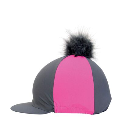 Hy Pom Pom Hat Cover (Gray/Pink)