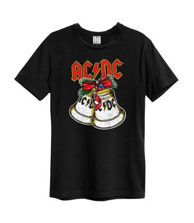 Unisex Adult Jingle Bells Ac/dc Christmas T-shirt Black Amplified