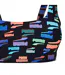 Womens/ladies All Over Logo Bikini Top Black Puma-3
