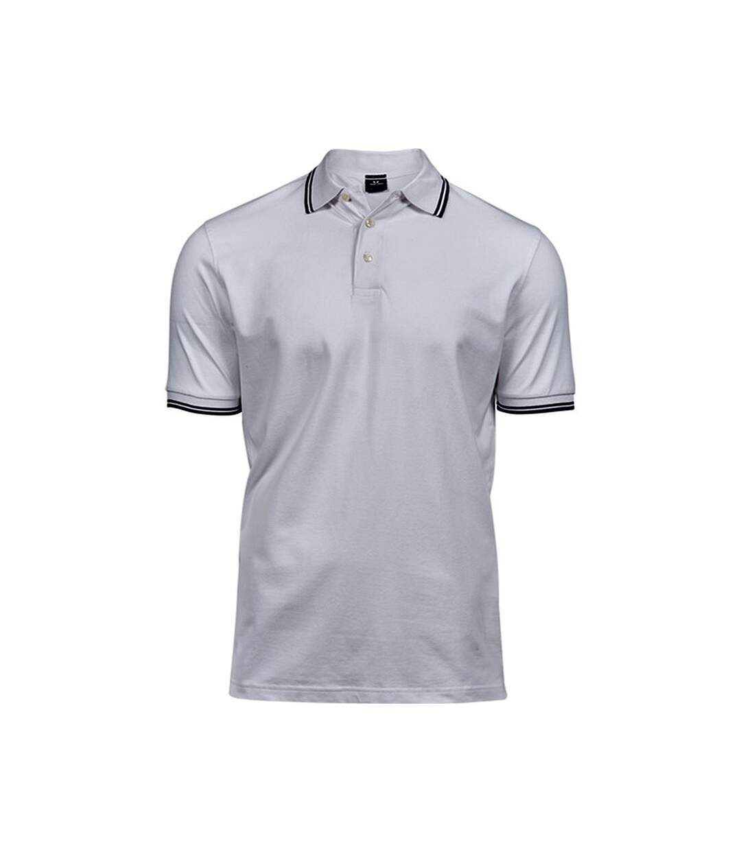 Tee Jays - polo LUXURY FASHION - Homme (Blanc / bleu marine) - UTBC4042