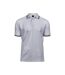 Tee Jays Mens Luxury Fashion Stripe Polo (White/Navy) - UTBC4042