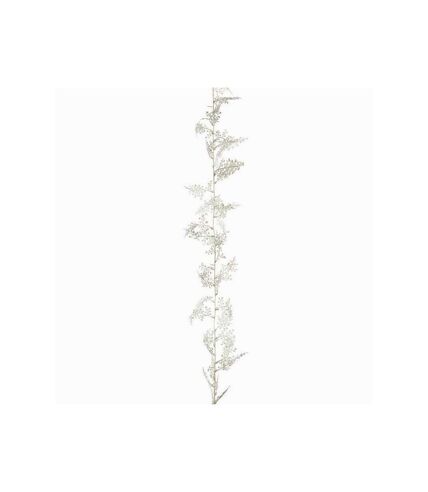 Glitter maidenhair fern christmas garland 1.8m white Premier