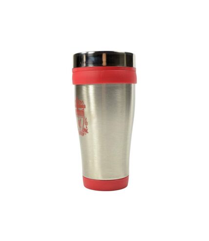 Liverpool FC Executive Metallic Travel Mug (Silver/Red) (One Size) - UTBS3786