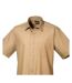 Mens Short Sleeve Poplin Shirt Khaki Premier-2