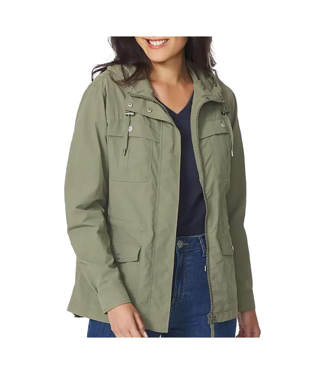 Veste déperlante verte femme tbs lianaves-1