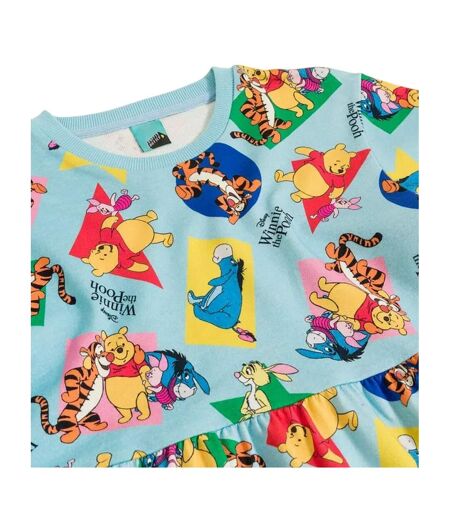 Robe Pull Motif/style Imprimé Intégral Friends Femme Bleu Winnie The Pooh