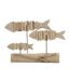 Statuette Banc de Poisson en Bois Tanoak 37cm Naturel-1
