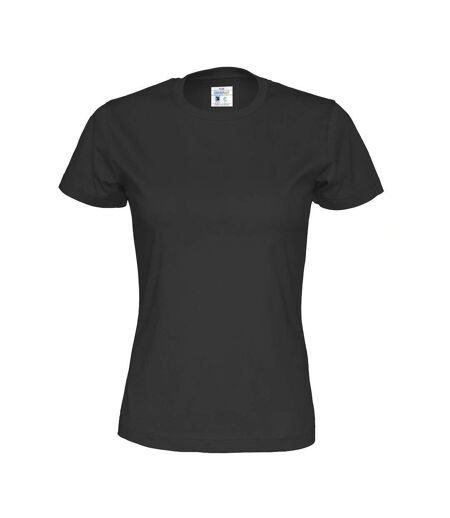 Womens/ladies Organic T-shirt Black Cottover