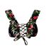 Debenhams Womens/Ladies Floral Front Tie Bikini Set (Black)