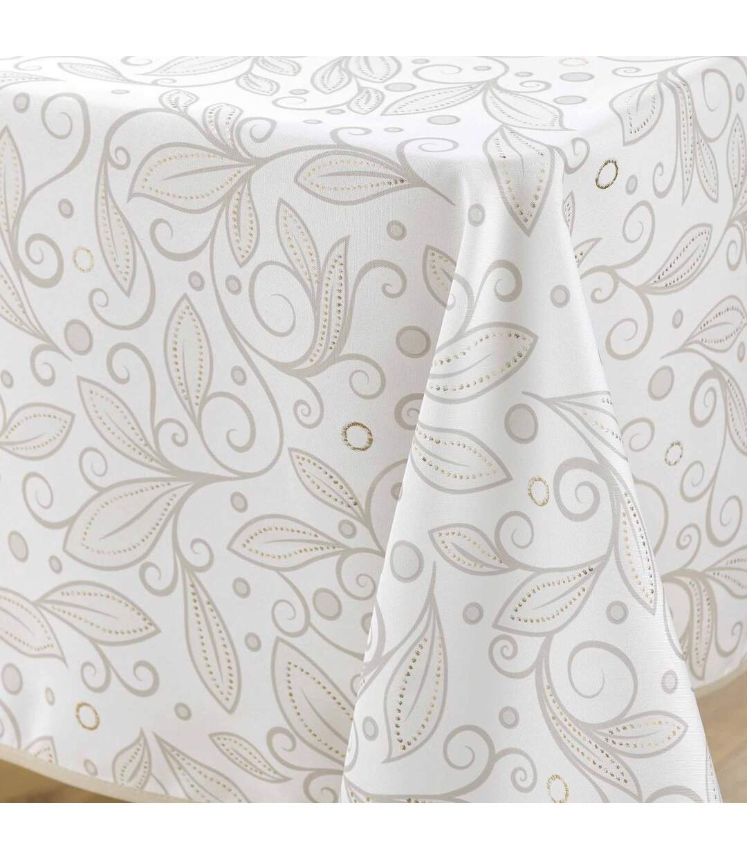 Nappe Antitache Imprimé Leya 145x240cm Naturel-3
