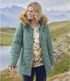 Lange wattierte Jacke mit Webpelz-Futter Atlas For Men