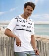 Men's White Lace-Up T-Shirt Atlas For Men