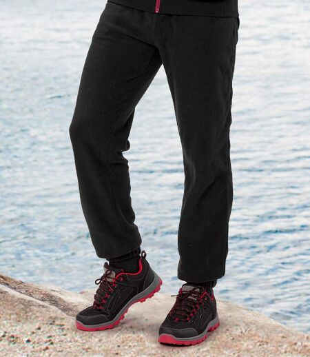 Men's Black Fleece Tracksuit - Elasticated Waistband