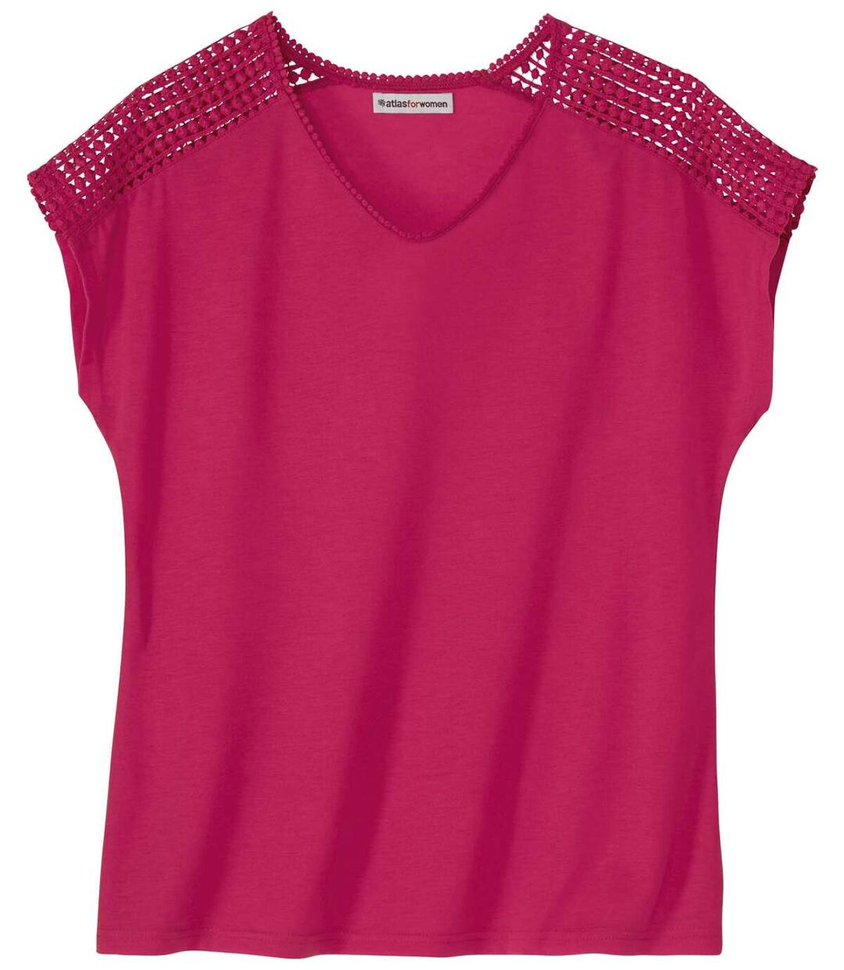 Fließend-leichtes T-Shirt mit Makramee-Detail  Atlas For Men