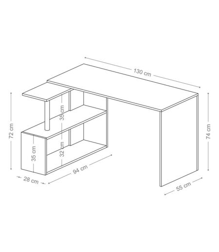 Bureau en aggloméré Gelincik