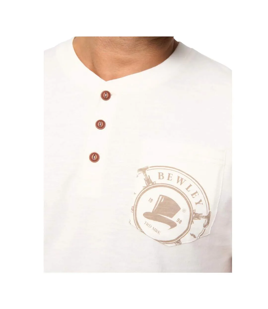 Mens Garside T-shirt Off White Bewley & Ritch-4
