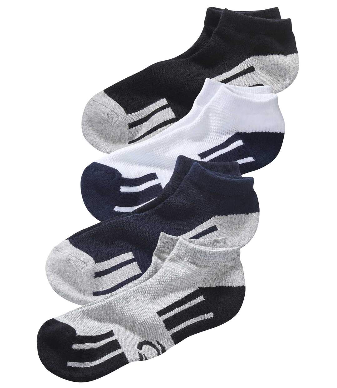 Set van 4 paar sport enkelsokken-2