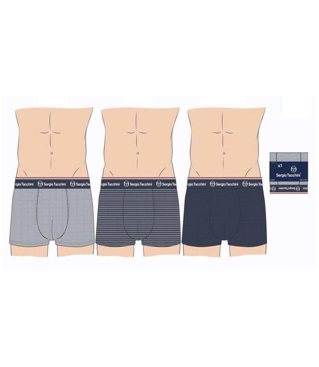 Boxer Homme SERGIO TACCHINI Lot de 6 Pack de 6 Boxers 0738-5