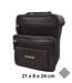 Sacoche pour homme - Multi-poches - Pochette textile - Noir-1