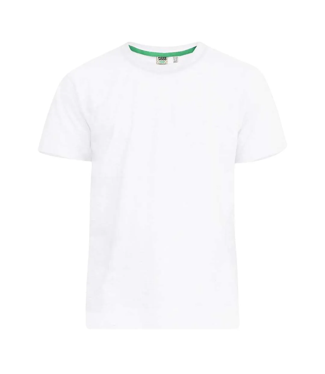 Lot De 5  T-shirts Manches Courtes Grande Taille En Coton Smartly Homme Blanc Duke-3