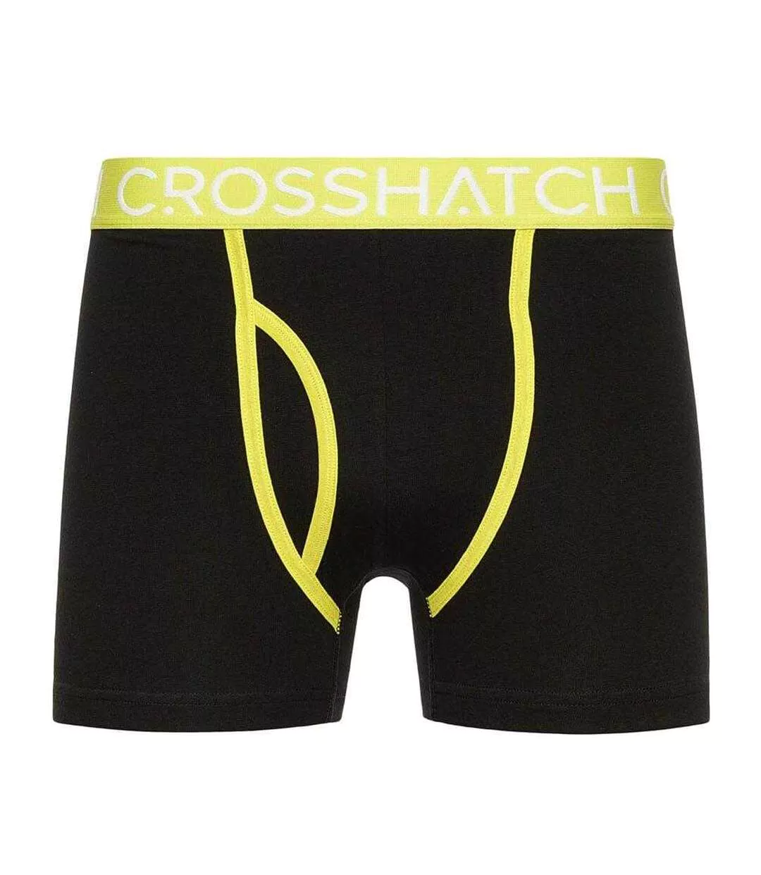 Boxers Crystaline Homme Jaune Noir Blanc Crosshatch-2