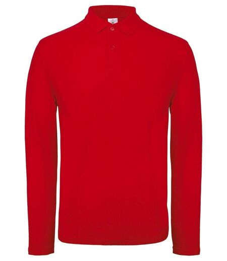 Polo manches longues - Homme - PUI12 - rouge