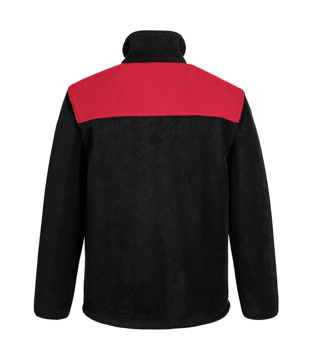 Mens Pw2 Fleece Jacket Black Red Portwest-3