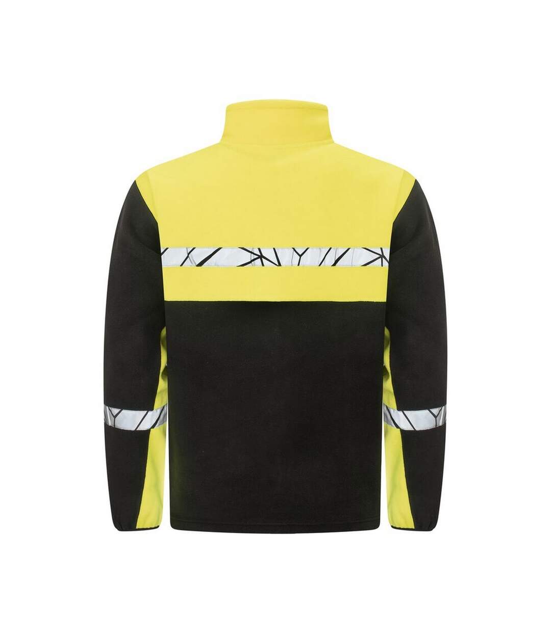 Mens 7300 Fleece Jacket Black Yellow Projob-2