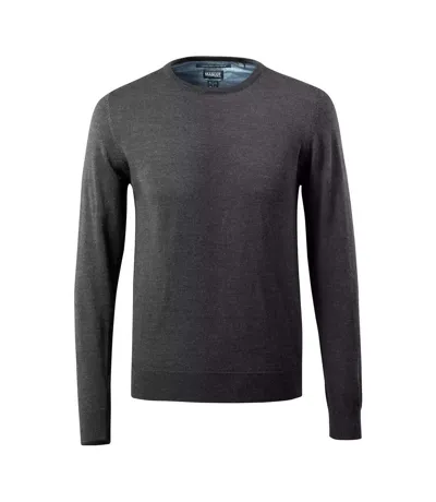 Mens Frontline Knitted Jumper Dark Anthracite Light Grey Mascot