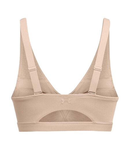 Womens/ladies Smartfoam Evolution Sports Bra Brown Under Armour