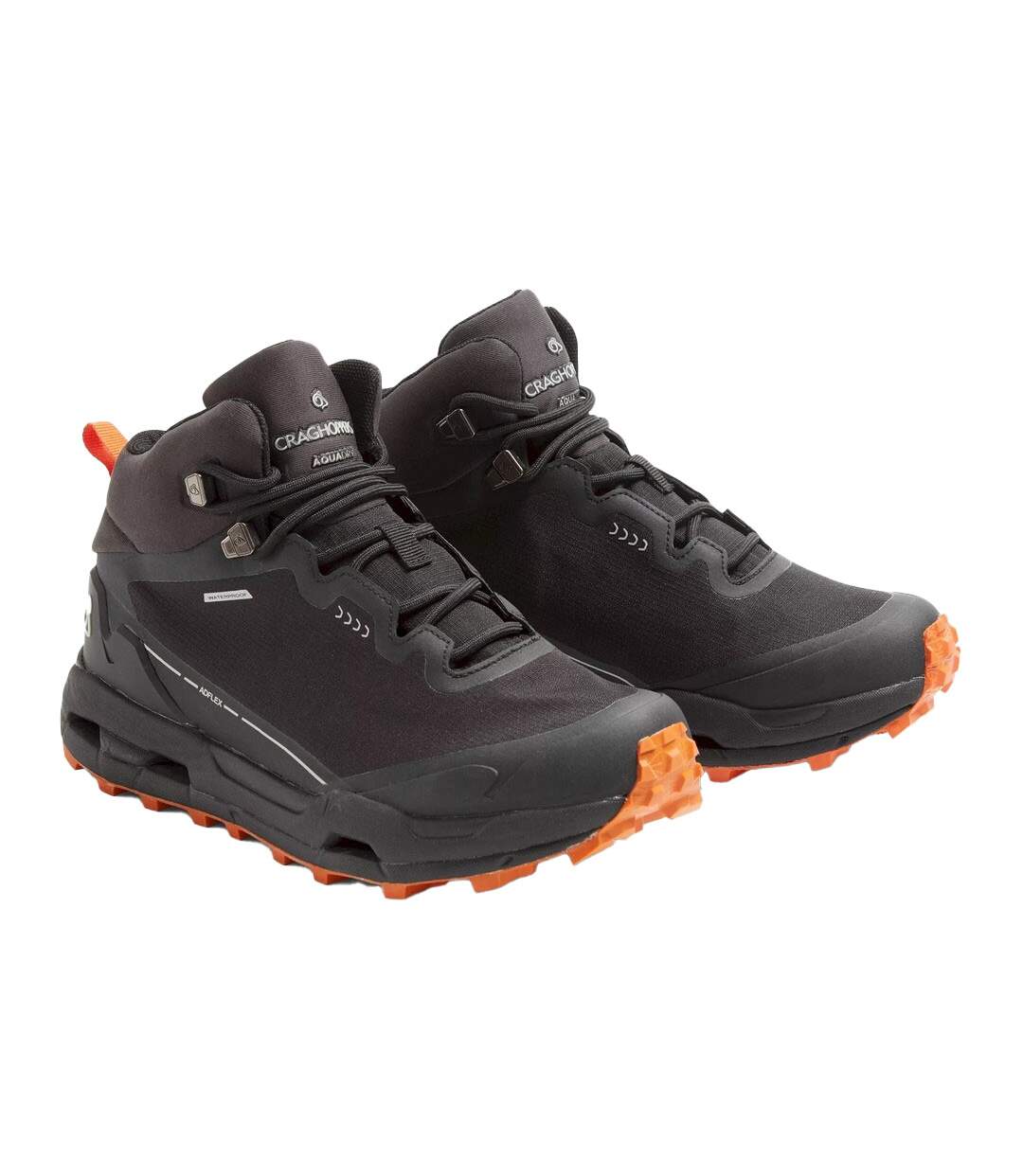 Womens/ladies adflex walking boots black/nectar orange Craghoppers-4
