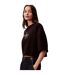 Womens/ladies Oversized Crop T-shirt Black Calvin Klein-4