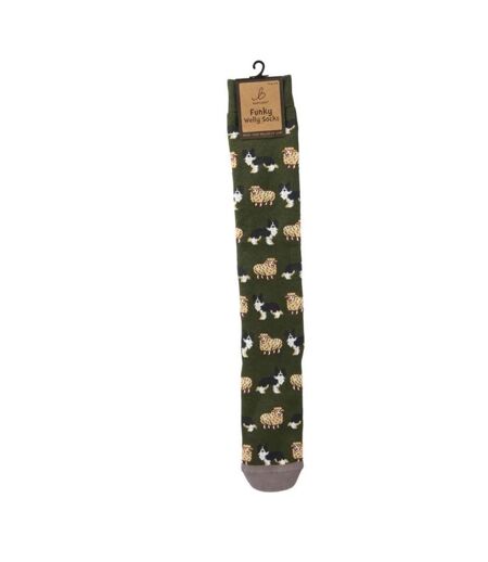 Mens Funky Sheep Socks Green Bartleby