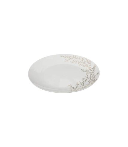 Lot de 6 Assiettes Plates Bois de Rose 27cm Blanc