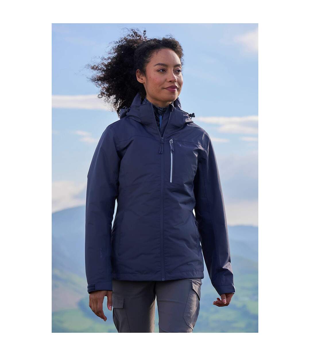 Womens/ladies Rainforest Ii Extreme Waterproof Jacket Blue Mountain Warehouse-1