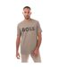 Mens Big Logo Regular T-shirt Beige Boss-2