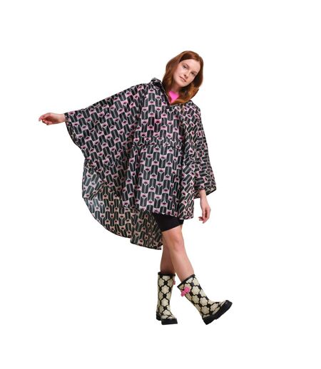 Poncho orla kiely festival femme noir Regatta