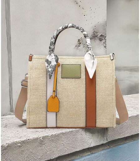 Sac Ãà Main élégant en Beige avec Poignées Confortables pour Femme