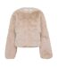 Womens/ladies Reysha Teddy Fleece Jacket Beige 4th & Reckless-2