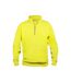 Sweat Basic Adulte Jaune Fluo Clique-1